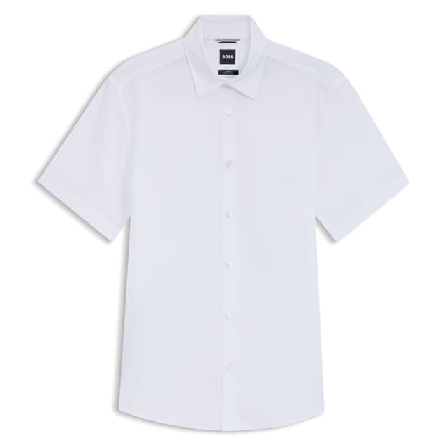 Мужская льняная рубашка BOSS Black 