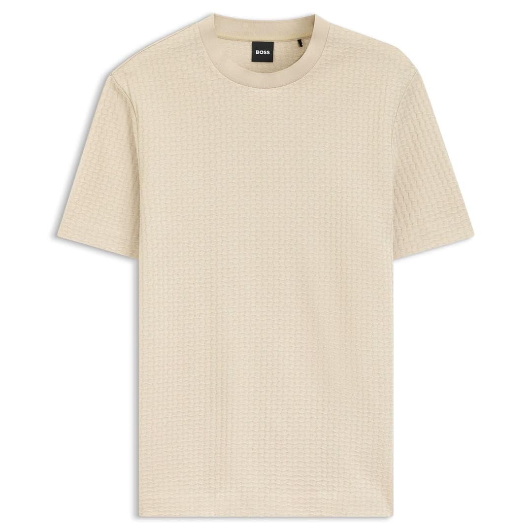 Мужская футболка с жаккардовым узором BOSS Black  | Фото 1