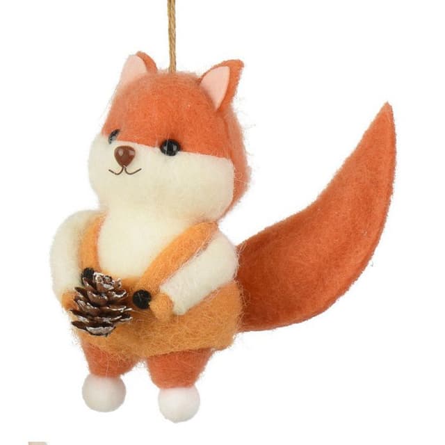 Ёлочная игрушка Лисенок с шишкой Kaemingk  
