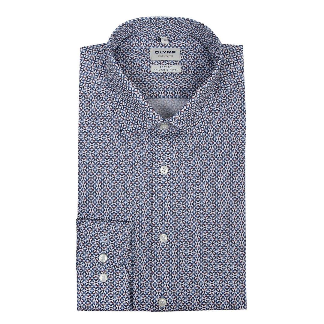 Мужская сорочка из хлопка с натуральным стрейчем Olymp Level Five | Фото 1