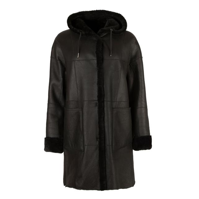 Женская двухстороння дубленка с капюшоном WERNER CHRIST