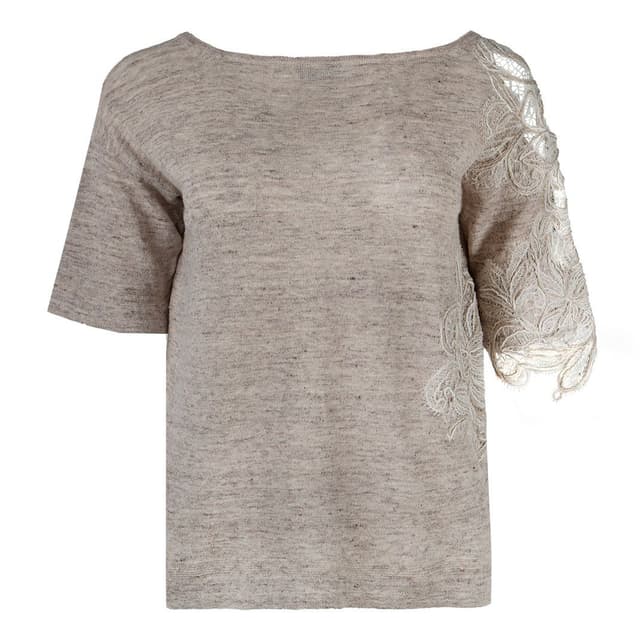 Женский джемпер изо льна с хлопком D.Exterior