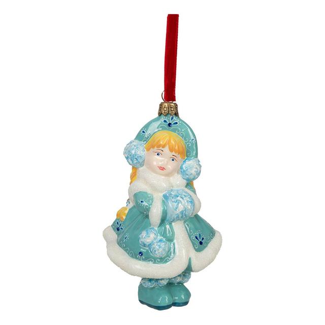 Ёлочная игрушка Снегурочка с муфтой Atlas Art