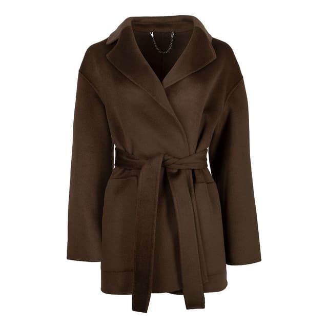 Женское укороченное кашемировое пальто Dolche Moda      