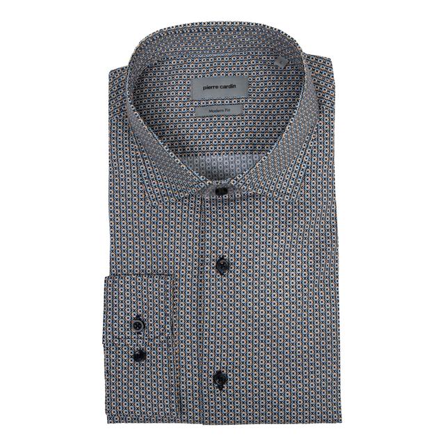 Мужская сорочка с геометрическим принтом Pierre Cardin