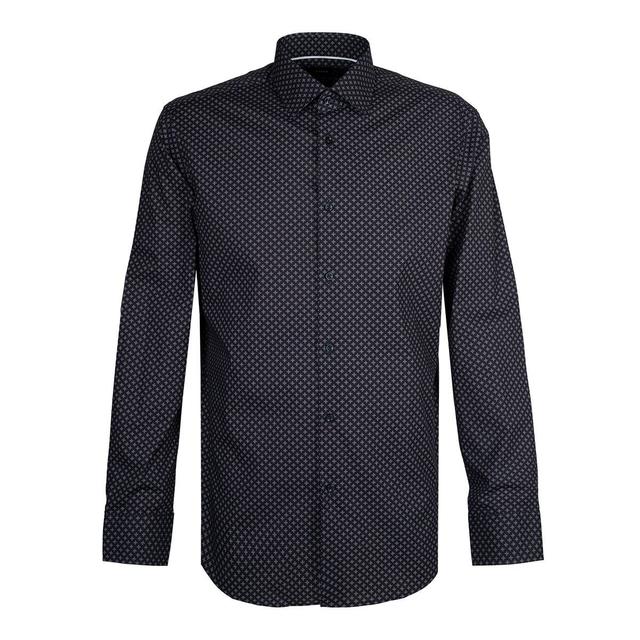 Мужская сорочка с принтом BOSS Black