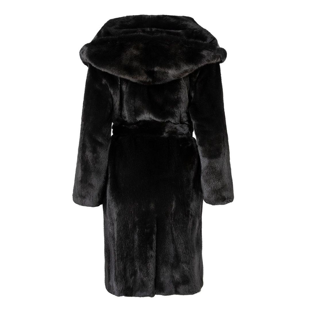 Женская шуба с капюшоном Simona SkinnWille | Фото 2