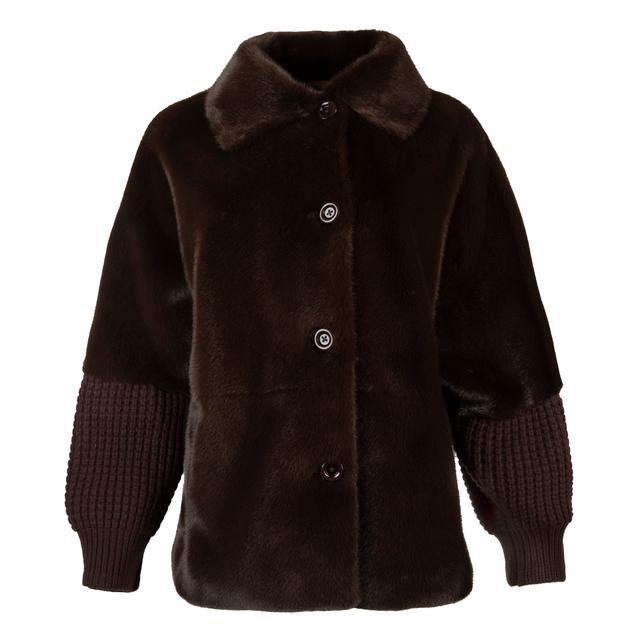 Женская короткая эко-шуба Diego M