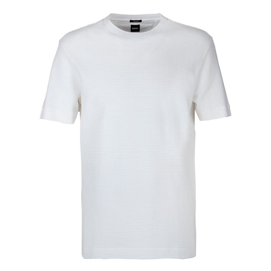Мужская футболка из фактурного хлопка BOSS Black | Фото 1
