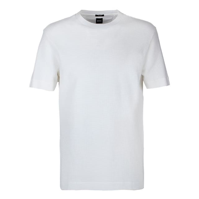 Мужская футболка из фактурного хлопка BOSS Black