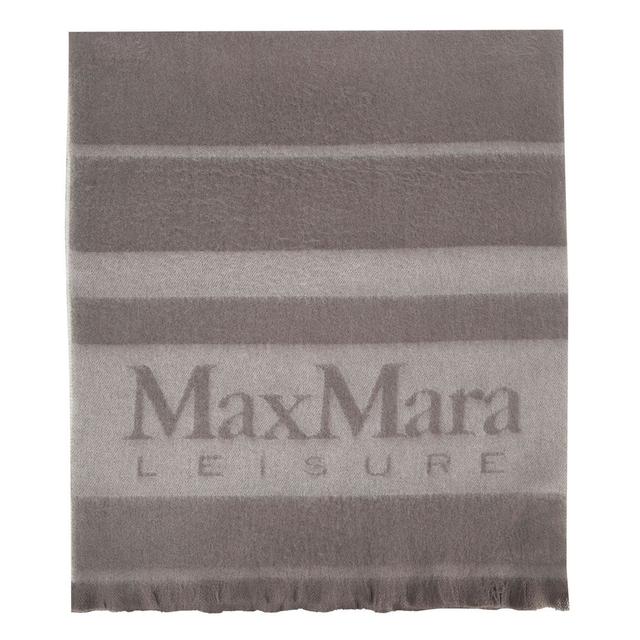 Женский шерстяной шарф с логотипом Max Mara Leisure