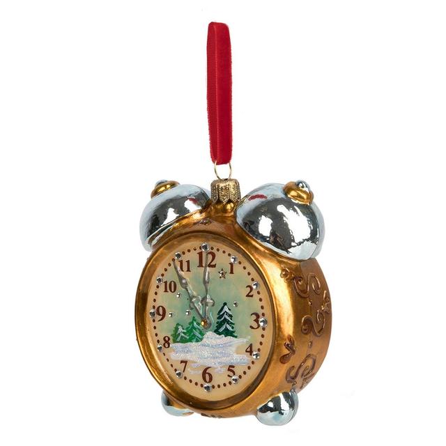 Ёлочная игрушка Будильник, Atlas Art