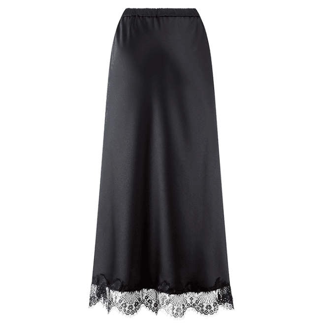 Атласная юбка-миди с кружевом RIANI | Фото 3