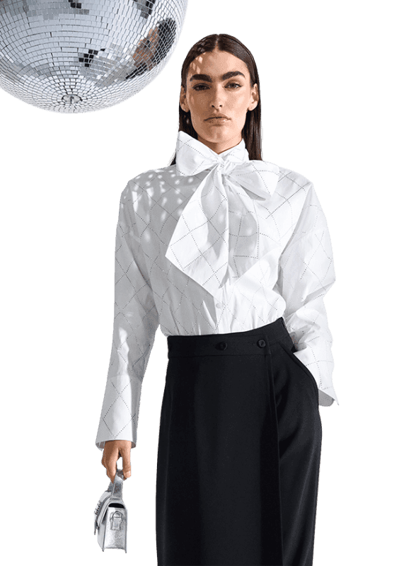 Блуза со стразами и бантом RIANI | Фото 2