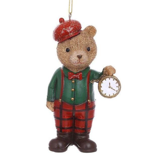 Ёлочная игрушка Мишка в кепке