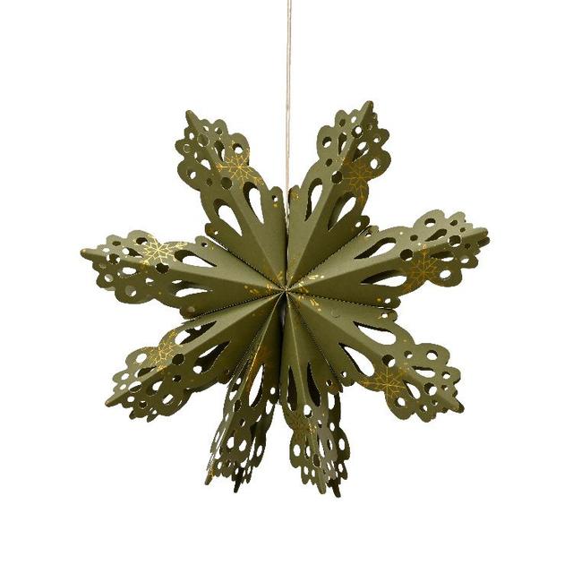 Новогоднее украшение Снежинка оригами Kaemingk