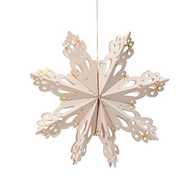 Новогоднее украшение Снежинка оригами Kaemingk