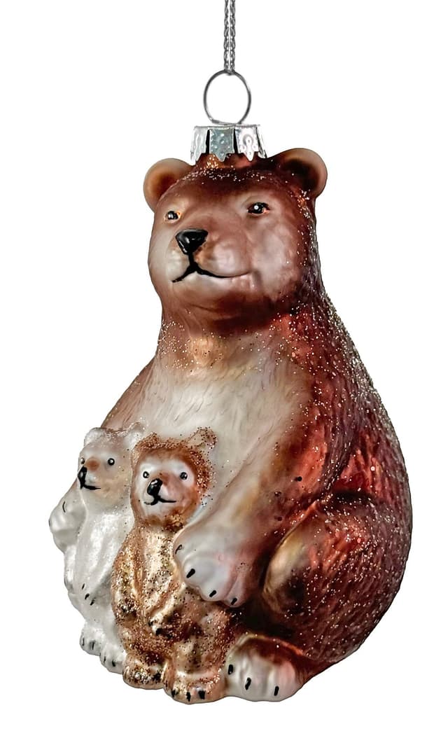 Ёлочная игрушка Медведица с медвежатами  Shi-Shi 