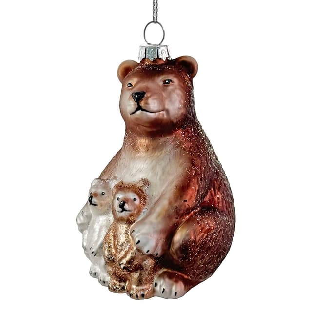 Ёлочная игрушка Медведица с медвежатами  Shi-Shi 