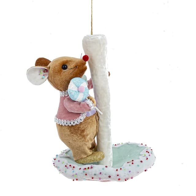 Ёлочная игрушка Мышка и гриб