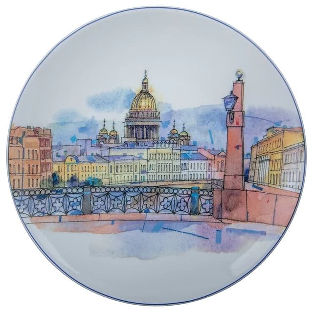Тарелка декоративная ИФЗ Санкт-Петербург Поцелуев мост