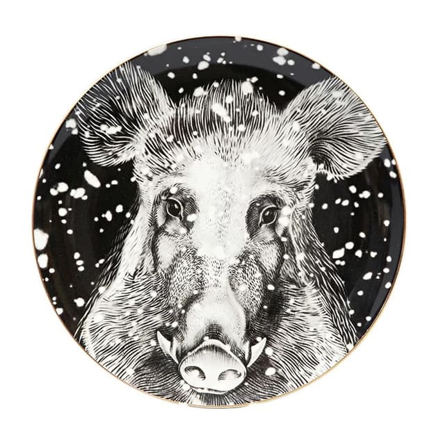 Тарелка декоративная ИФЗ Тотем. Кабан