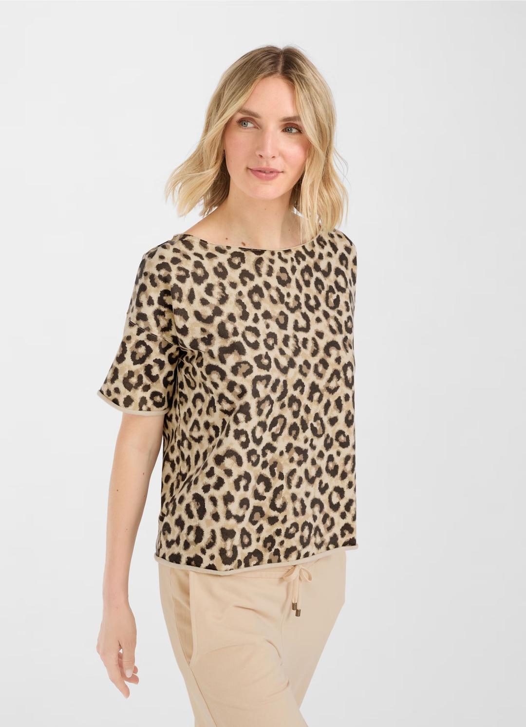 Женская футболка с леопардовым принтом JUVIA | Фото 2