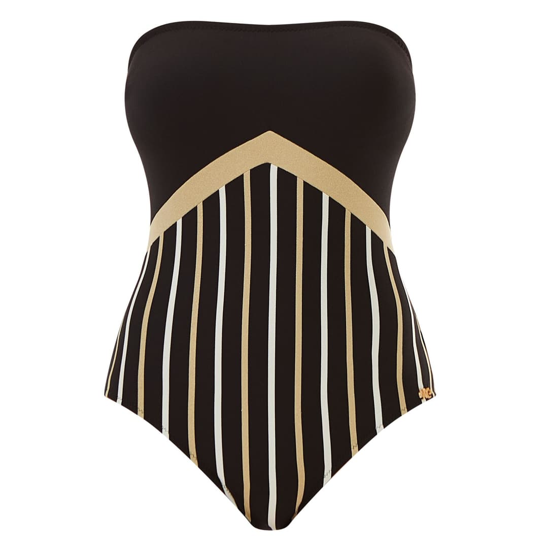 Слитный купальник в полоску Nuria Ferrer | Фото 1