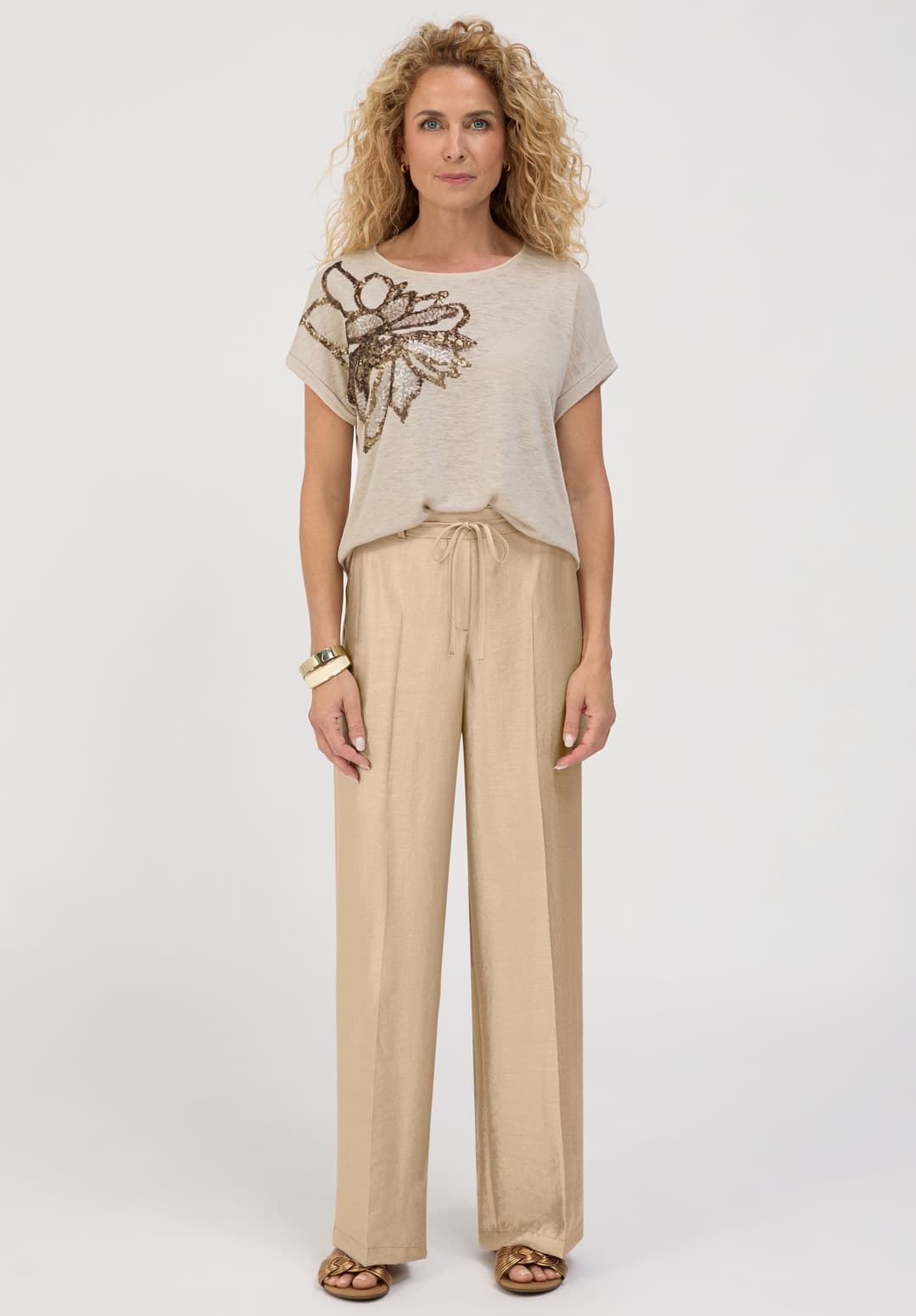 Женская футболка с пайетками BIANCA | Фото 6