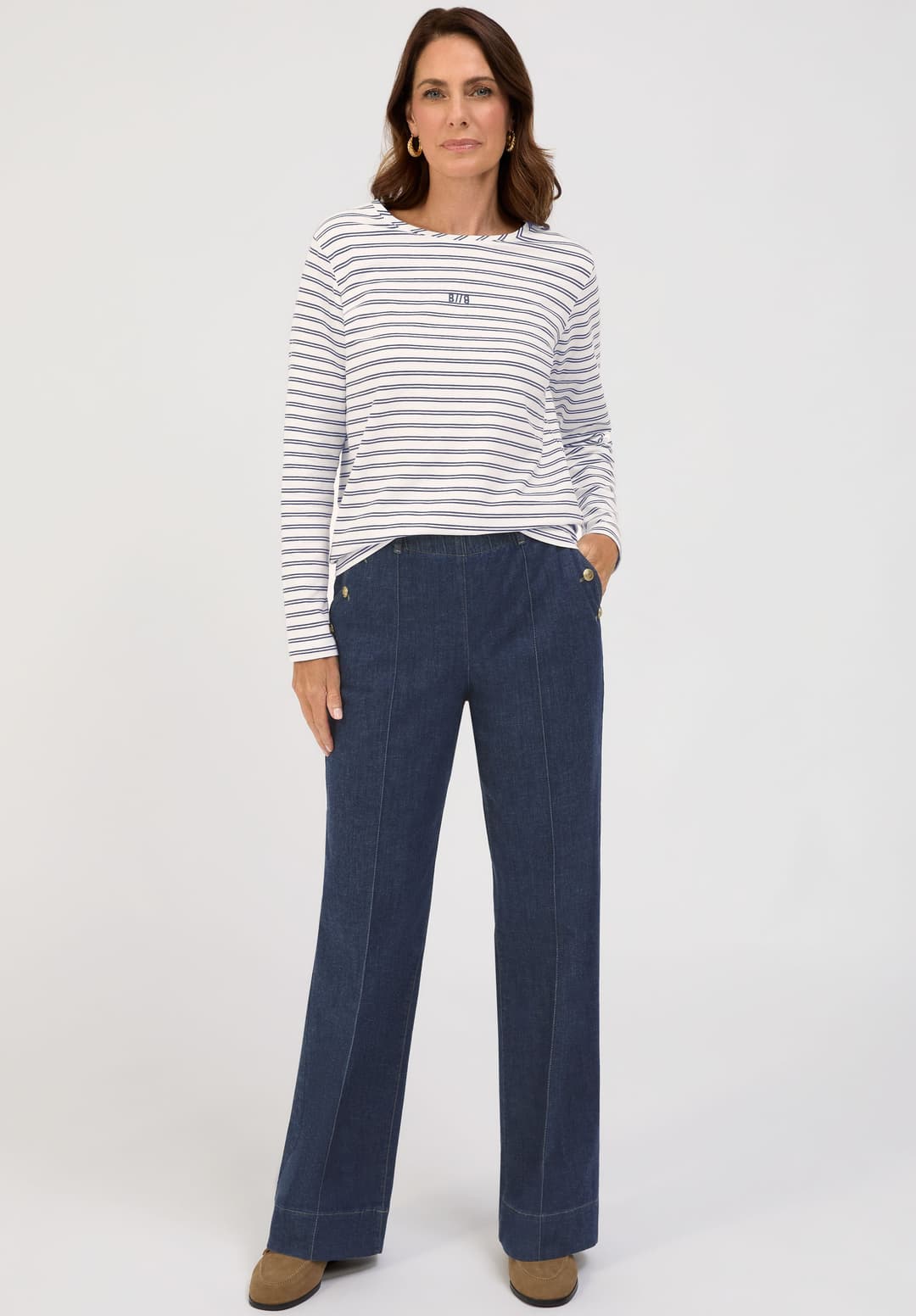 Женский лонгслив в полоску BIANCA | Фото 6