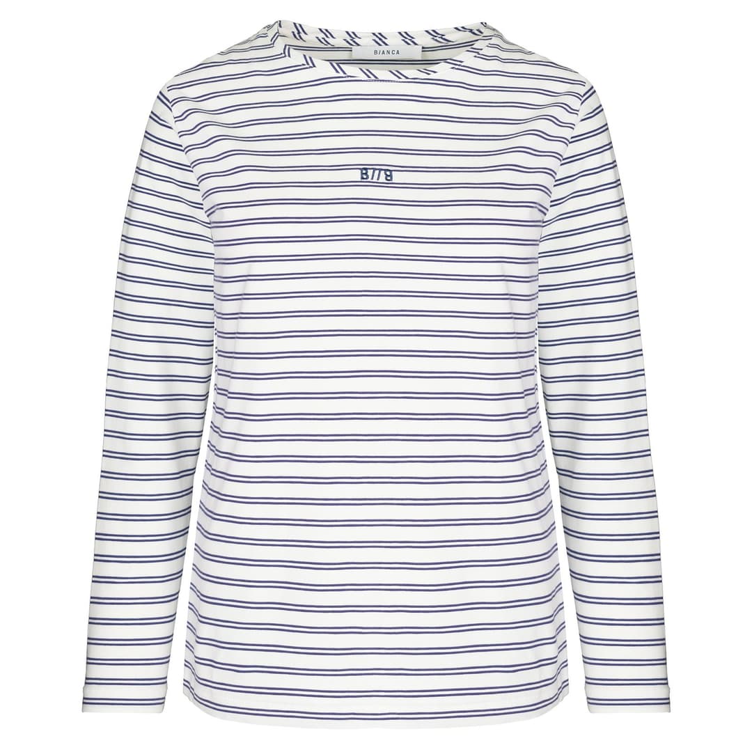 Женский лонгслив в полоску BIANCA | Фото 1