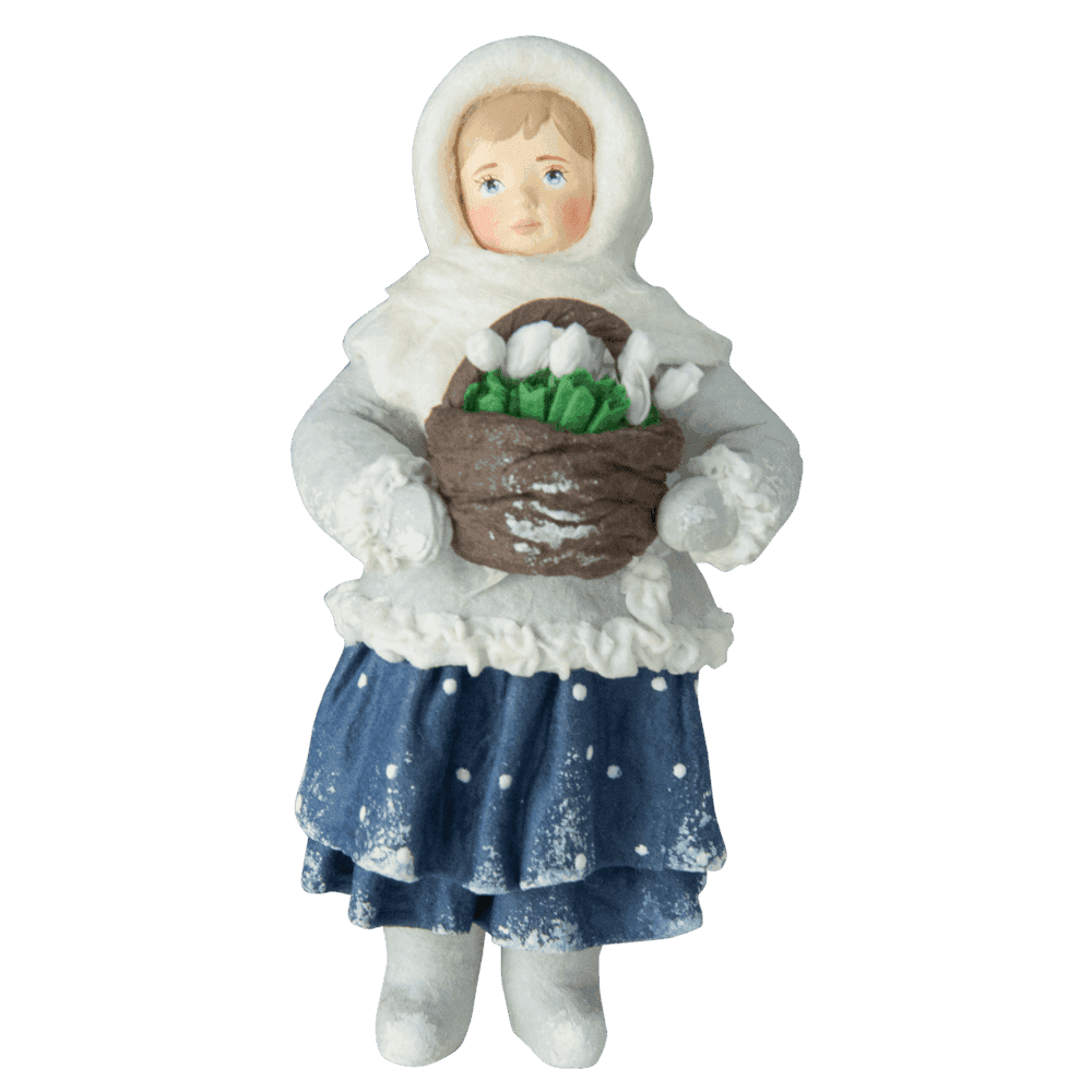 Ёлочная игрушка Девочка с подснежниками Душистыя радости | Фото 1