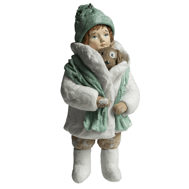 Ёлочная игрушка Девочка с щенком Душистыя радости