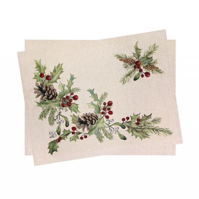 Скатерть, салфетки и подушка Еловый венок | Фото 3