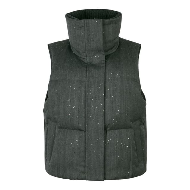 Жилет из шерсти с пайетками Dolche Moda          