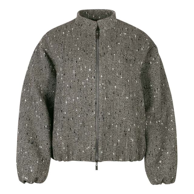 Шерстяной бомбер с пайетками Dolche Moda          