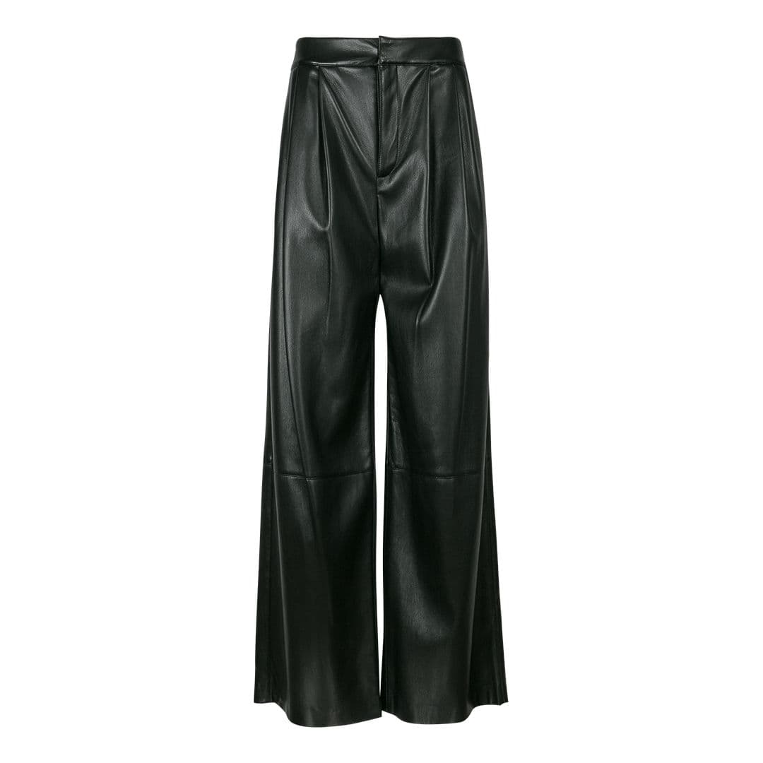 Женские кожаные брюки BOSS  | Фото 1