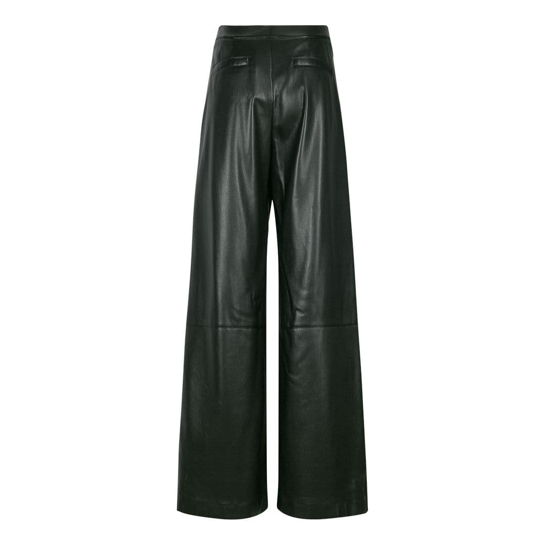 Женские кожаные брюки BOSS  | Фото 2