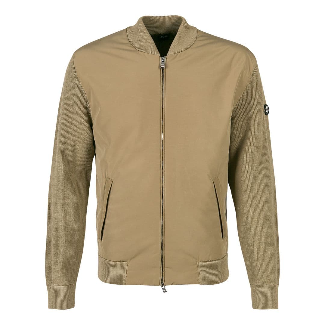 Мужской хлопковый жакет-бомбер BOSS Black | Фото 1