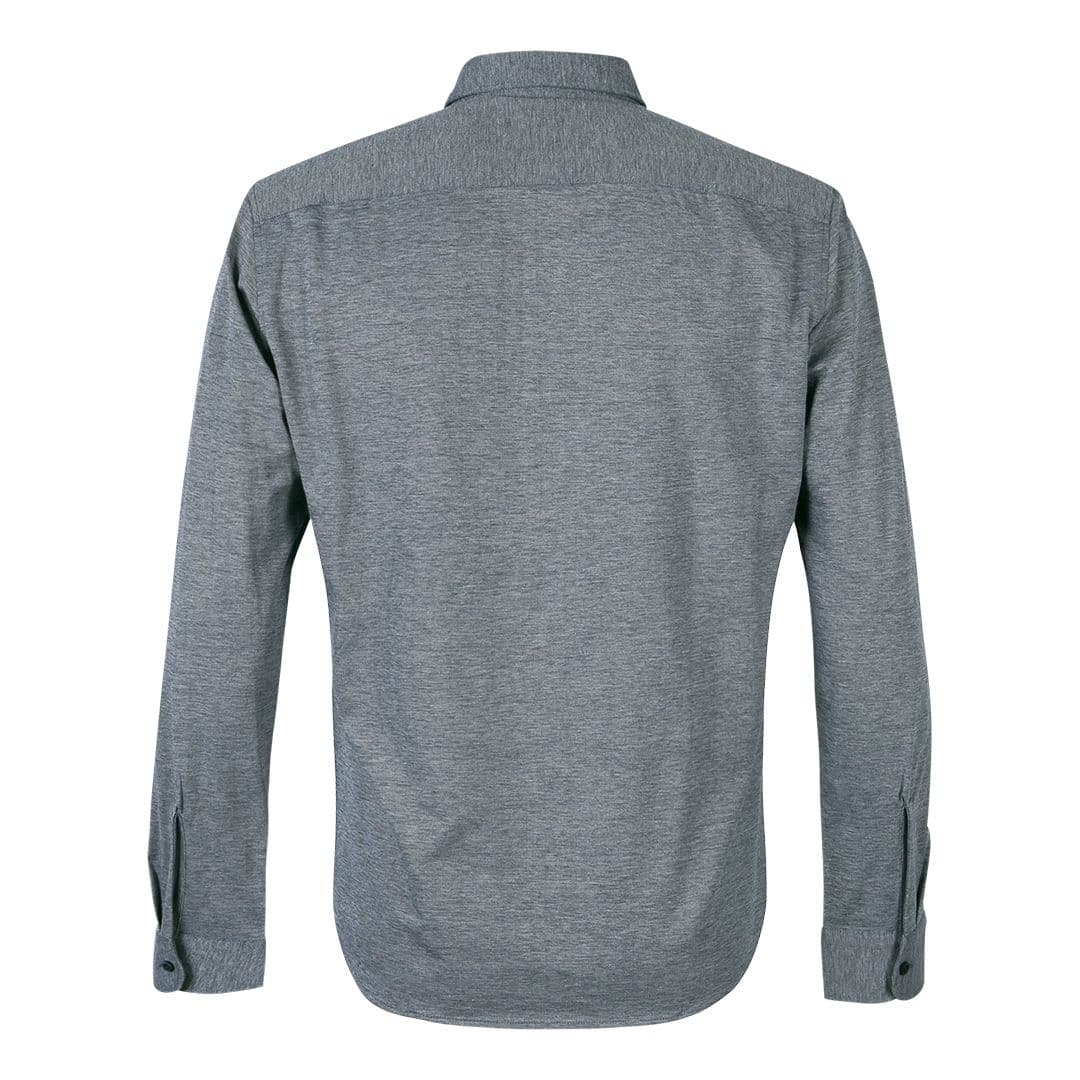 Мужская хлопковая рубашка меланж BOSS Orange | Фото 2