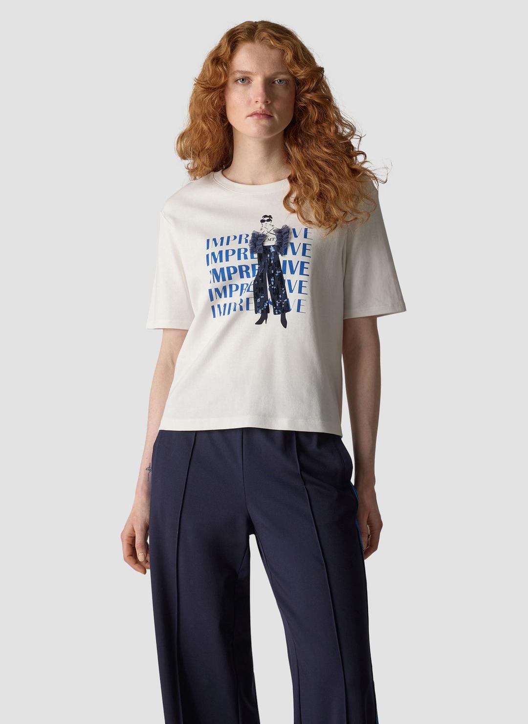 Женская футболка с пайетками LeComte | Фото 3