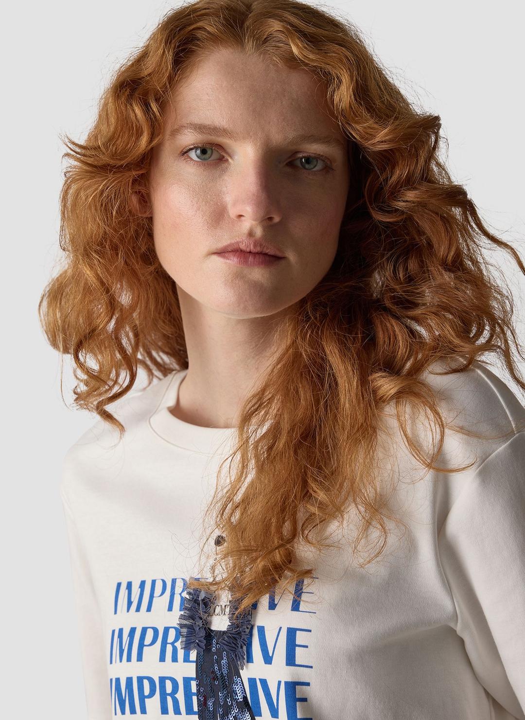 Женская футболка с пайетками LeComte | Фото 6