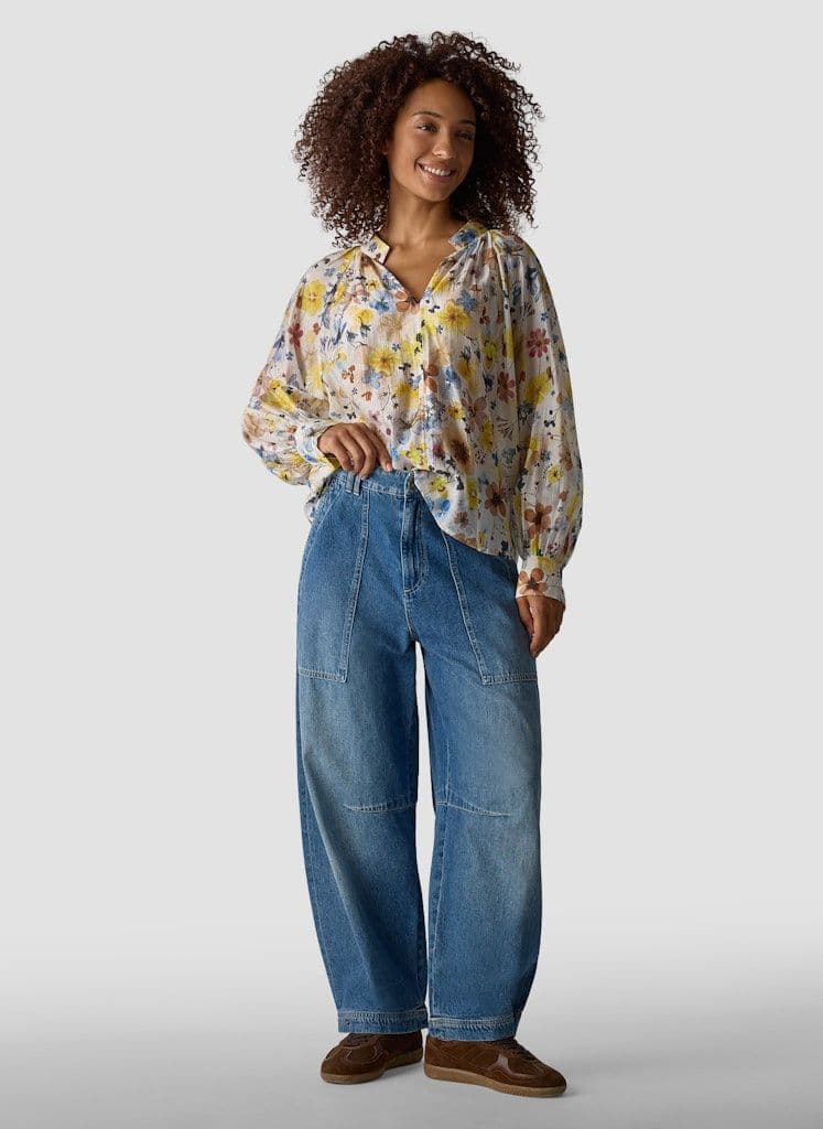 Женская блуза с цветочным принтом LeComte | Фото 4