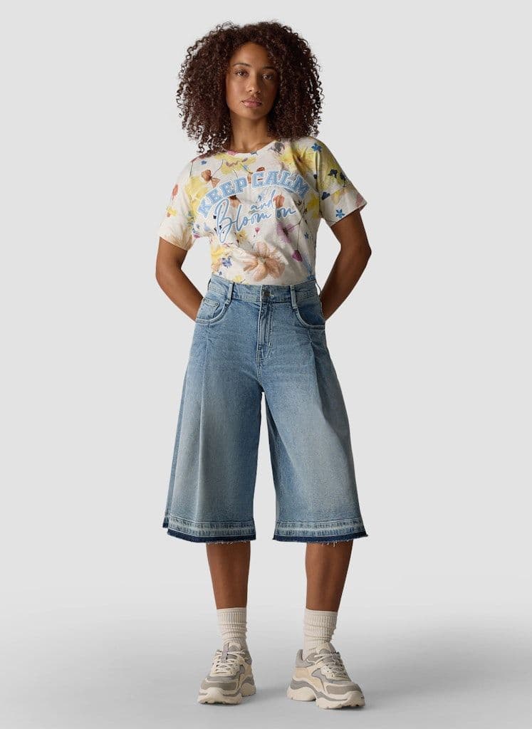 Женская футболка с цветочным принтом LeComte | Фото 5