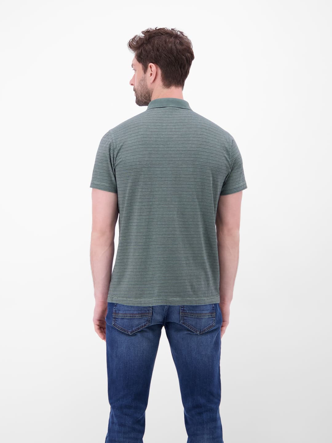 Мужское хлопковое поло в полоску Lerros | Фото 4