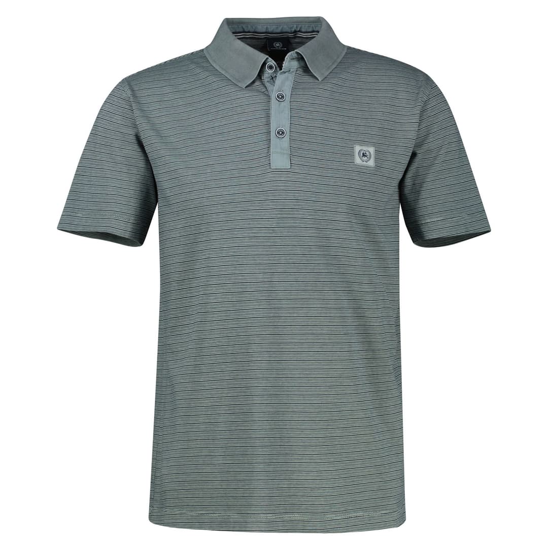 Мужское хлопковое поло в полоску Lerros | Фото 1