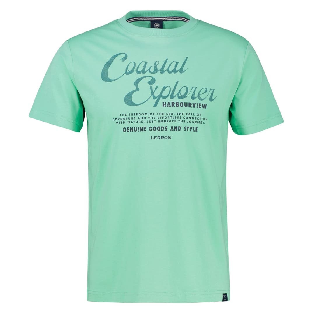 Мужская хлопковая футболка с принтом Lerros | Фото 1