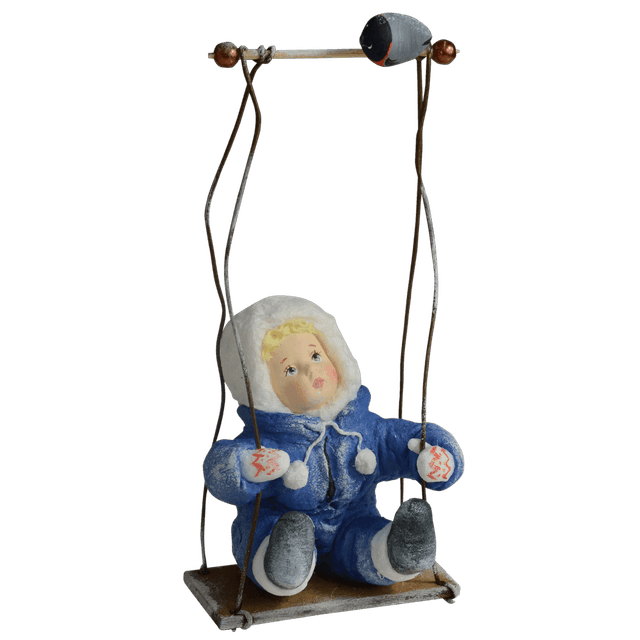 Ёлочная игрушка Малышка на качелях Душистыя радости