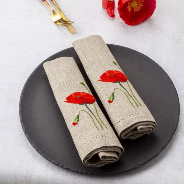 Набор салфеток Невская Вышивка, Маки