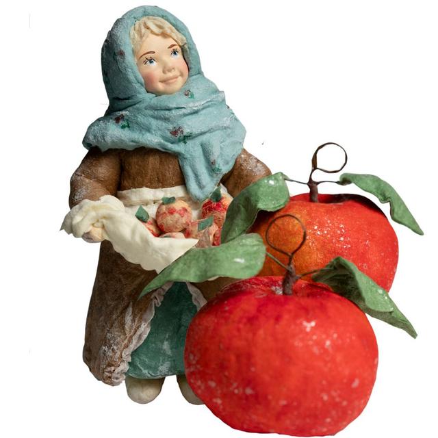 Набор ёлочных игрушек Девочка с яблоками Душистыя радости